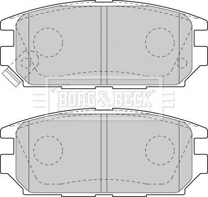 BORG & BECK Комплект тормозных колодок, дисковый тормоз BBP1489